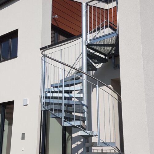 Kültéri horganyzott csiga lépcső